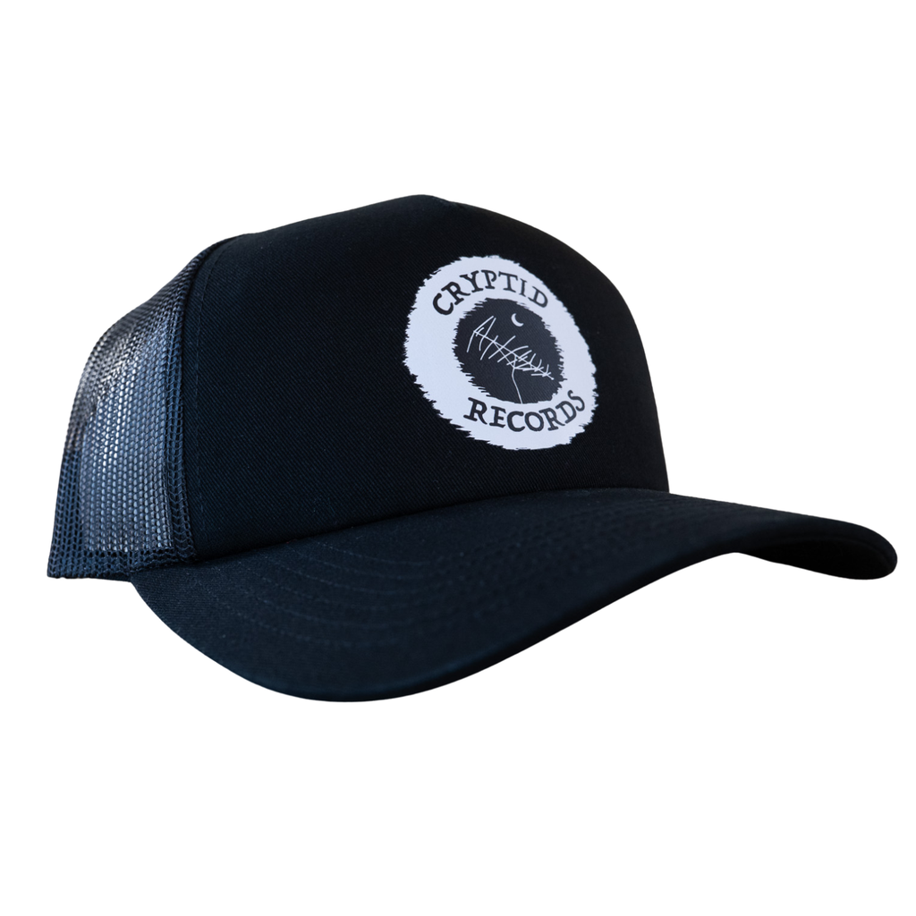 The Beacon (Antenna) curved brim trucker hat, right side view