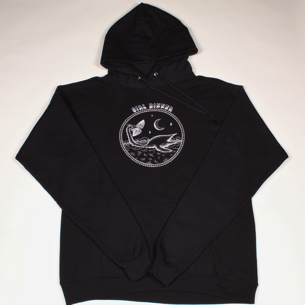 Plesia Girl Dinner hoodie from Cryptid Records