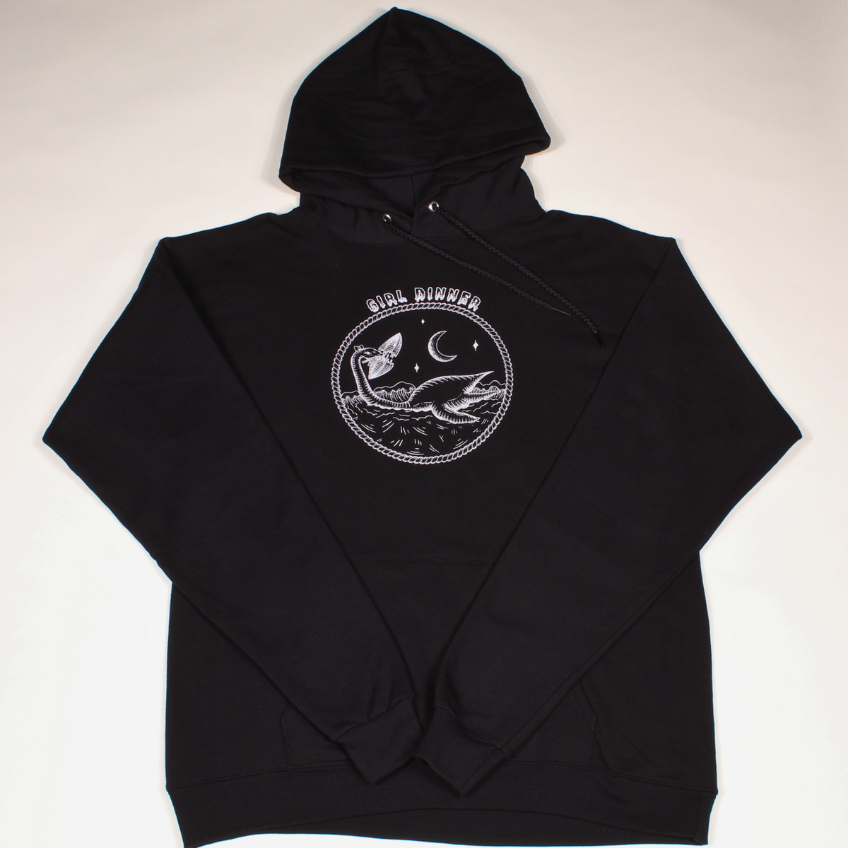 Plesia Girl Dinner hoodie from Cryptid Records