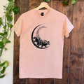 Gizmo Treasure Tracker raccoon tee in dusty rose from Cryptid Records
