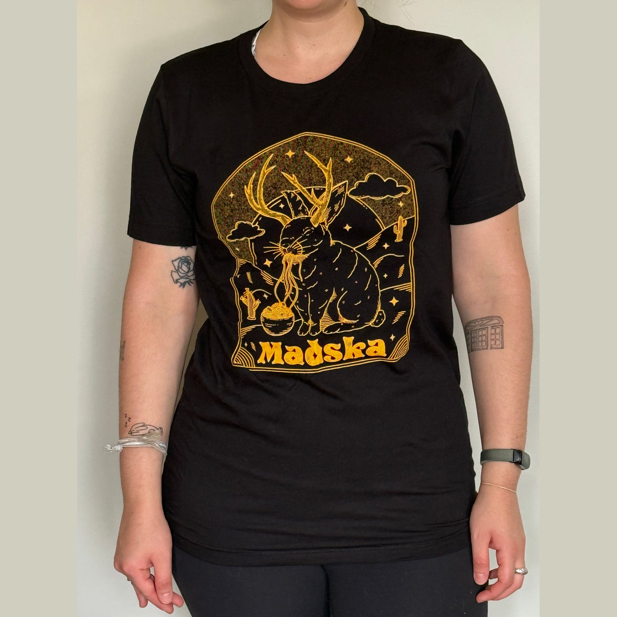 Madska Jackalope indie rock band t-shirt in black from Cryptid Records