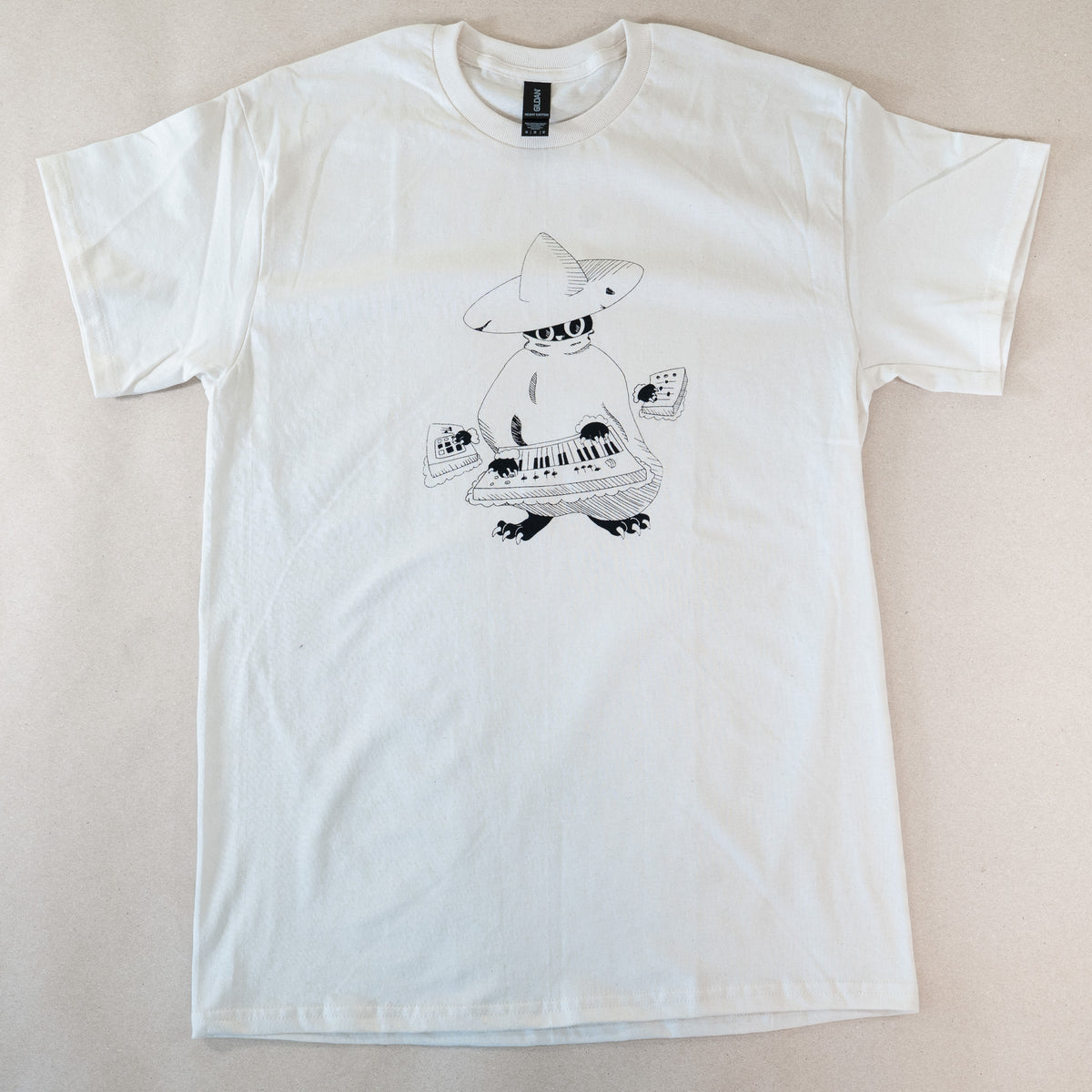 Maestro (keys wizard) graphic t-shirt from Cryptid Records in white