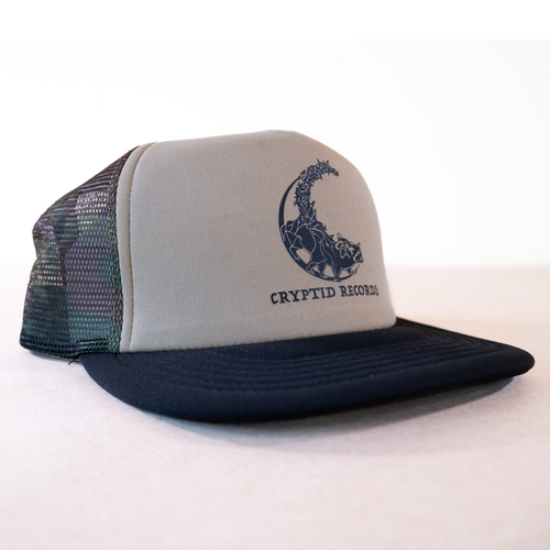 Gizmo (Treasure Tracker) raccoon trucker hat from Cryptid Records, right side view