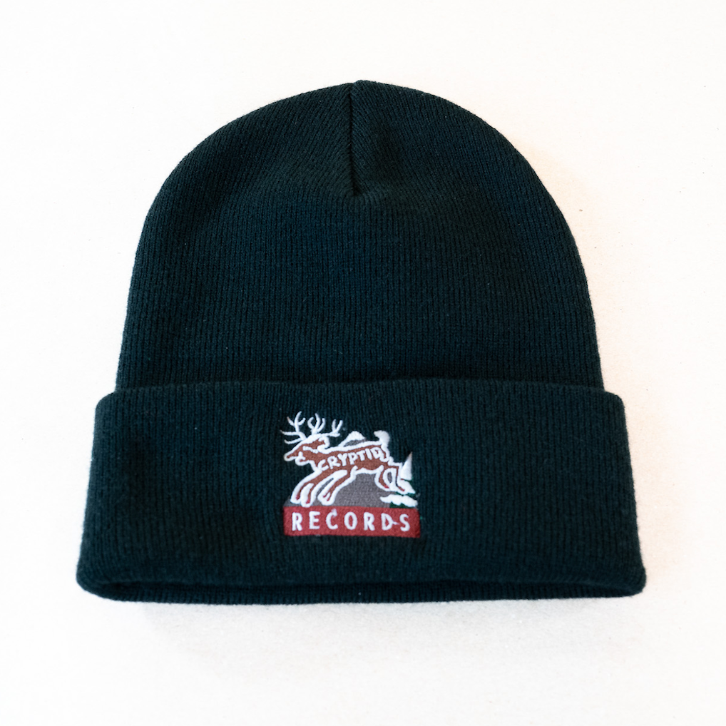 Reina Deer beanie in black from Cryptid Records 