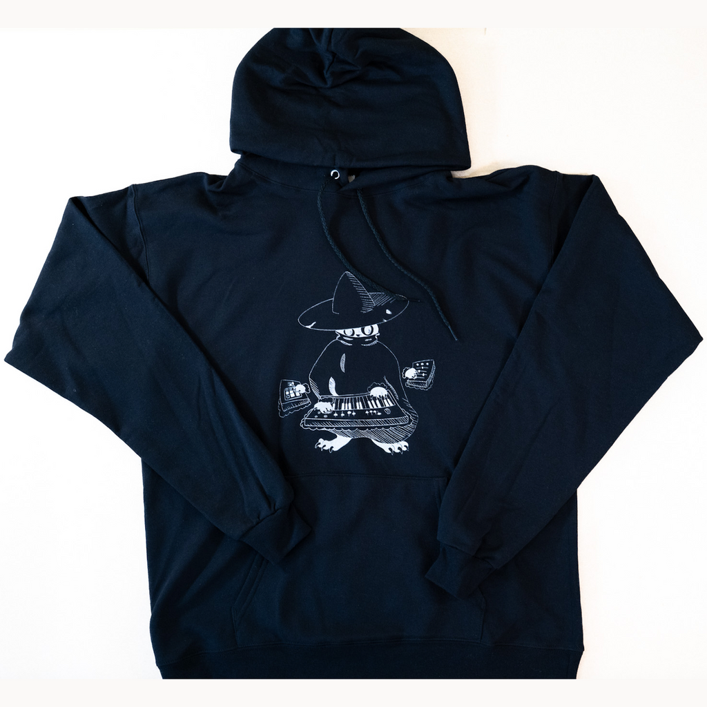 Maestro (keys wizard) graphic hoodie from Cryptid Records in black