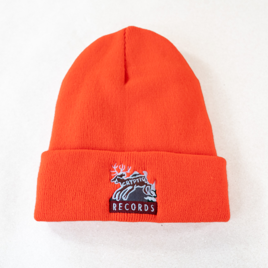Reina Deer beanie in orange from Cryptid Records 