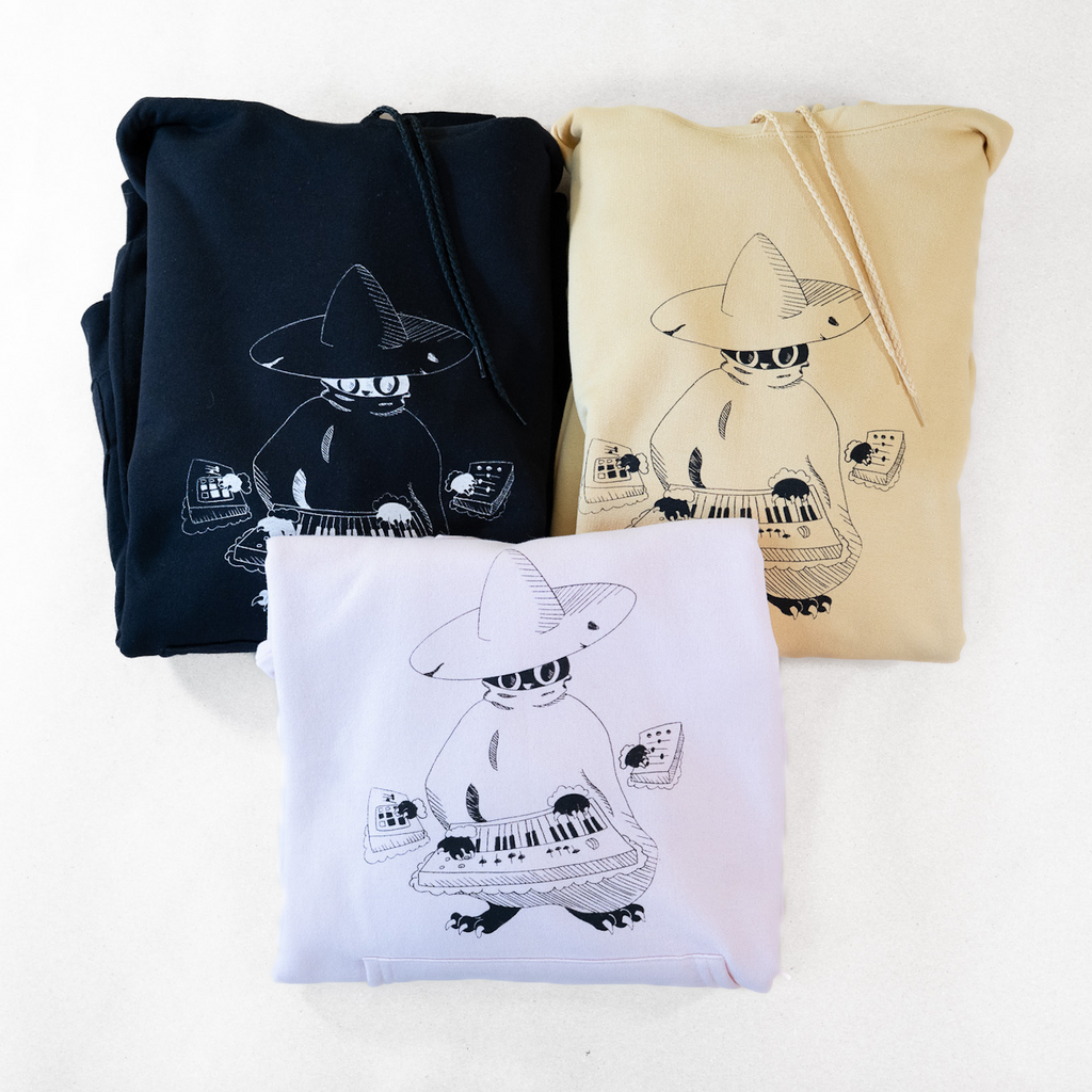 Maestro (keys wizard) graphic hoodie from Cryptid Records in assorted colors