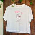 Sirena Fish Woman crop top in white from Cryptid Records