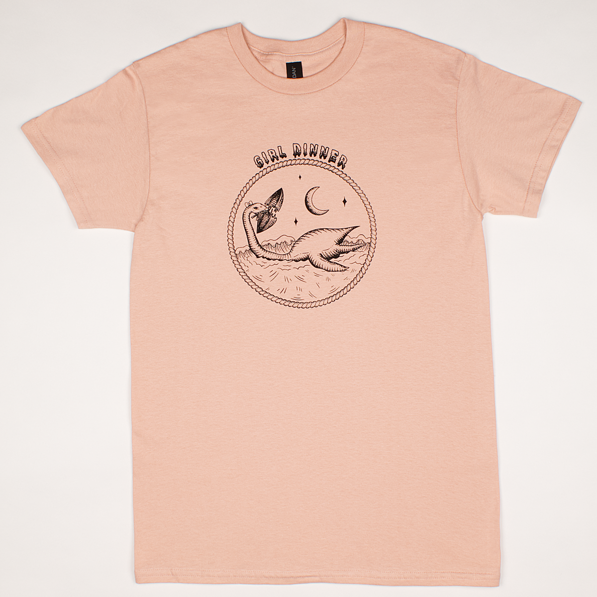 Plesia Girl Dinner t-shirt in dusty rose